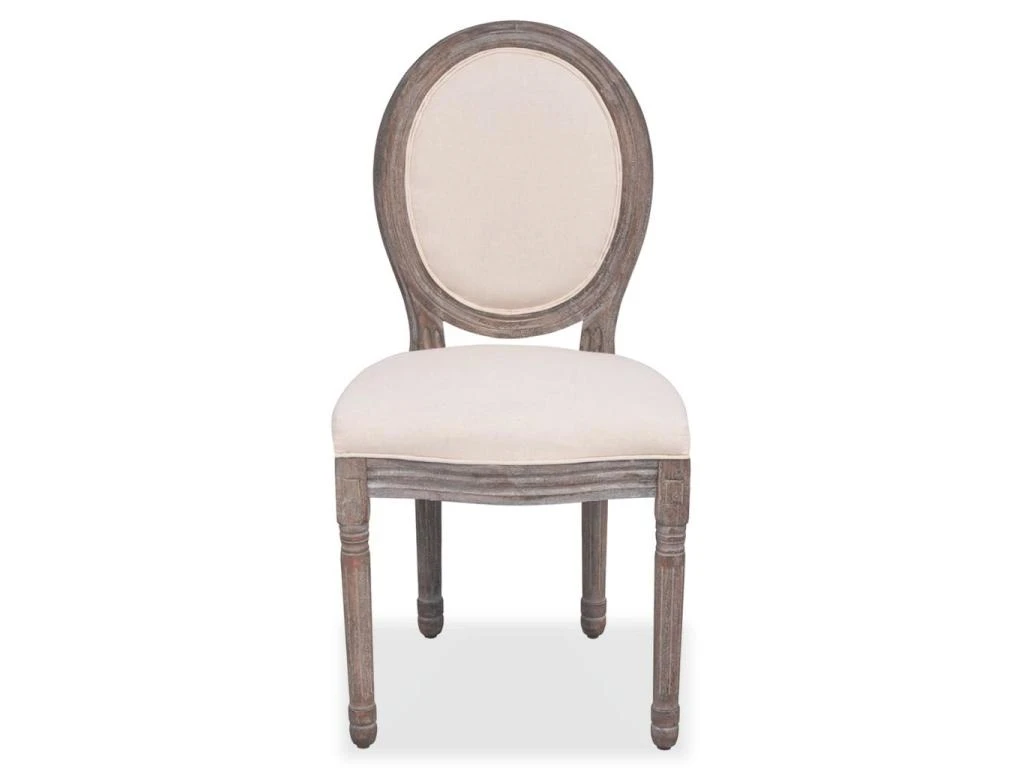 Lot De Deux Chaises De Salle à Manger 2 Pièces Lin 1902118 5 Lot De Deux Chaises De Salle à Manger 2 Pièces Lin 1902118 – Image 3