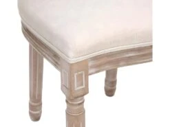 Lot De 2 Chaises Coloris Beige Lin - Longueur 49 X Profondeur 56 X Hauteur 96 Cm -Mobilia Boutique chaise 9247331