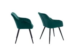 Chaise En Velours BERTILLE Verte - HAPPY GARDEN -Mobilia Boutique chaise 9248533