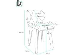 KAYELLES Lot De 4 Chaises Scandinaves Design Simili FATI (blanc) -Mobilia Boutique chaise 9249285