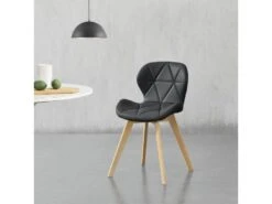 Lot De 4 Chaises Älmhult Simili 81 X 57 X 49 Cm Noir [en.casa] -Mobilia Boutique chaise 9249369