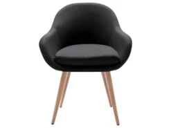 CANCUN - Chaise Scandinave Tissu Gris Anthracite Pieds Métal Effet Bois (x2) 11 CANCUN - Chaise Scandinave Tissu Gris Anthracite Pieds Métal Effet Bois (x2) -Mobilia Boutique chaise 9249383