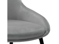 Lot De 2 Chaises En Velours Gris Et Piètement En Métal Noir - JAZZY -Mobilia Boutique chaise 9249489