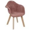 Chaise à Accoudoirs Pour Enfant En Velours Rose Côtelé H 56 Cm -Mobilia Boutique chaise 9249689