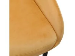 Lot De 2 Chaises En Velours Jaune Pieds En Métal Noir - JAZZY -Mobilia Boutique chaise 9250171