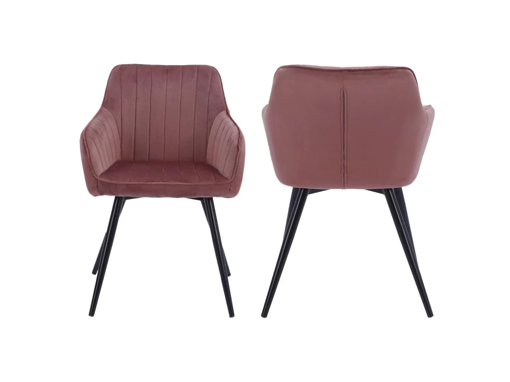 Chaise En Velours BERTILLE Rose - HAPPY GARDEN 6 Chaise En Velours BERTILLE Rose - HAPPY GARDEN – Image 4