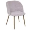 Chaise Pour Enfant En Velours Rose Côtelé H 60.5 Cm -Mobilia Boutique chaise 9250511