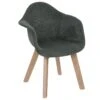 Chaise à Accoudoirs Pour Enfant En Velours Vert Kaki Côtelé H 56 Cm -Mobilia Boutique chaise 9251451