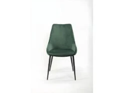 Lot De 2 Chaises En Velours Vert Et Piètement En Métal Noir - JAZZY -Mobilia Boutique chaise 9252035