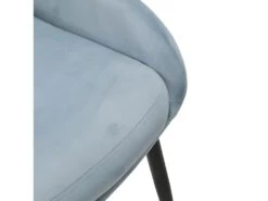 Lot De 2 Chaises En Velours Bleu Et Piètement En Métal Noir - JAZZY -Mobilia Boutique chaise 9252295