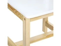 Chaise Pour Enfant En Bois Blanc Et Naturel H 59 Cm -Mobilia Boutique chaise 9280135