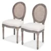 Lot De Deux Chaises De Salle à Manger Lin Et Rotin Gris 1902210 -Mobilia Boutique chaise 9322197