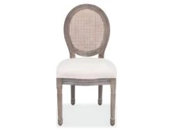 Lot De Deux Chaises De Salle à Manger Lin Et Rotin Gris 1902210 -Mobilia Boutique chaise 9322201