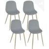 Lot De 4 Chaises De Cuisine Design YENI (gris) -Mobilia Boutique chaise 9524435