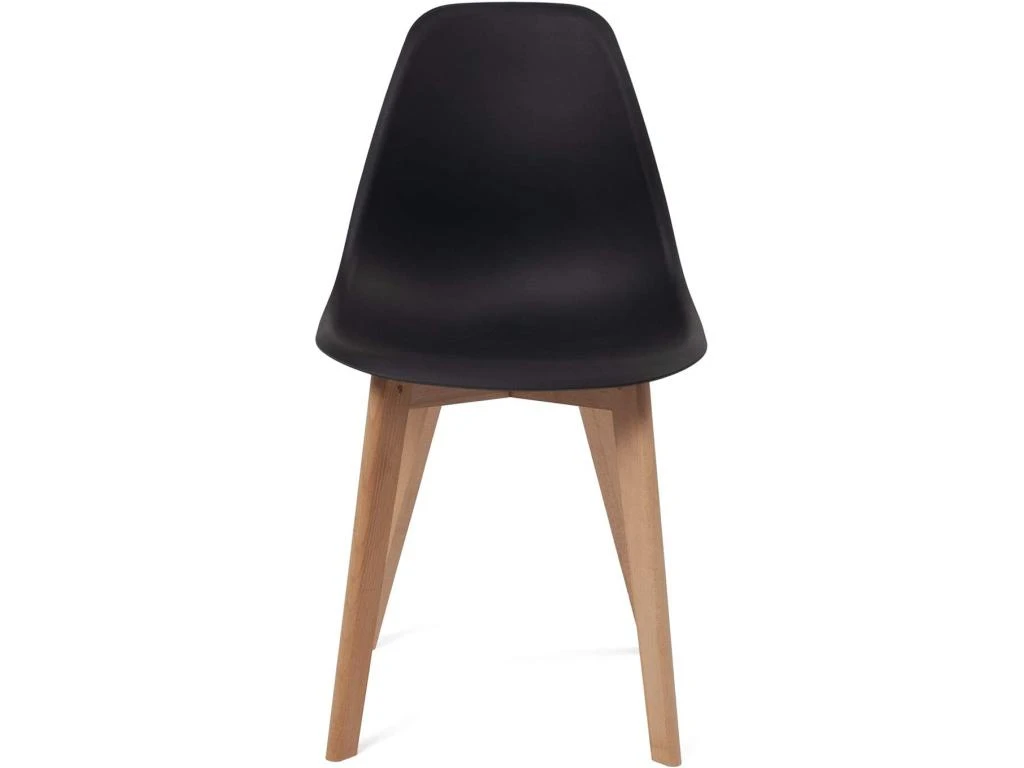 Lot De 4 Chaises Cuisine Style Scandinave NAO (noir) 4 Lot De 4 Chaises Cuisine Style Scandinave NAO (noir) – Image 2
