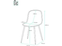 Lot De 2 Chaises De Cuisine Design YENI (blanc) -Mobilia Boutique chaise 9525309