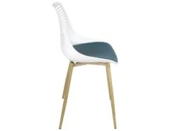Lot De 2 Chaises De Cuisine Retro GEOS (Blanc Bleu) -Mobilia Boutique chaise 9525637