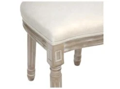 Chaise De Table Beige Lin Et Pieds En Bois D'Hévéa -Mobilia Boutique chaise 9526399