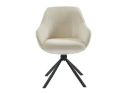 Lot De 2 Chaises Avec Accoudoirs En Tissu Et Métal - Beige - MADIALI De Pascal MORABITO -Mobilia Boutique chaise 9587771