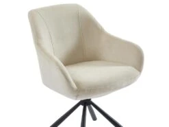 Lot De 2 Chaises Avec Accoudoirs En Tissu Et Métal - Beige - MADIALI De Pascal MORABITO -Mobilia Boutique chaise 9587803