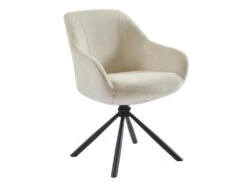 Lot De 2 Chaises Avec Accoudoirs En Tissu Et Métal - Beige - MADIALI De Pascal MORABITO -Mobilia Boutique chaise 9587805