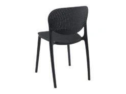 Lot De 6 Chaises Empilables En Polypropylène - Noir - CARETANE -Mobilia Boutique chaise 9812173