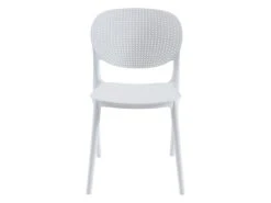 Lot De 6 Chaises Empilables En Polypropylène - Blanc - CARETANE -Mobilia Boutique chaise 9814877