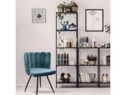 CHARLOTTE - Lot De 6 Chaises Velours Bleu 10 CHARLOTTE - Lot De 6 Chaises Velours Bleu -Mobilia Boutique chaise 9830689