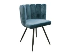 CHARLOTTE - Lot De 6 Chaises Velours Bleu 11 CHARLOTTE - Lot De 6 Chaises Velours Bleu -Mobilia Boutique chaise 9830691