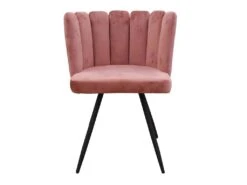 CHARLOTTE - Lot De 6 Chaises Velours Rose -Mobilia Boutique chaise 9830767