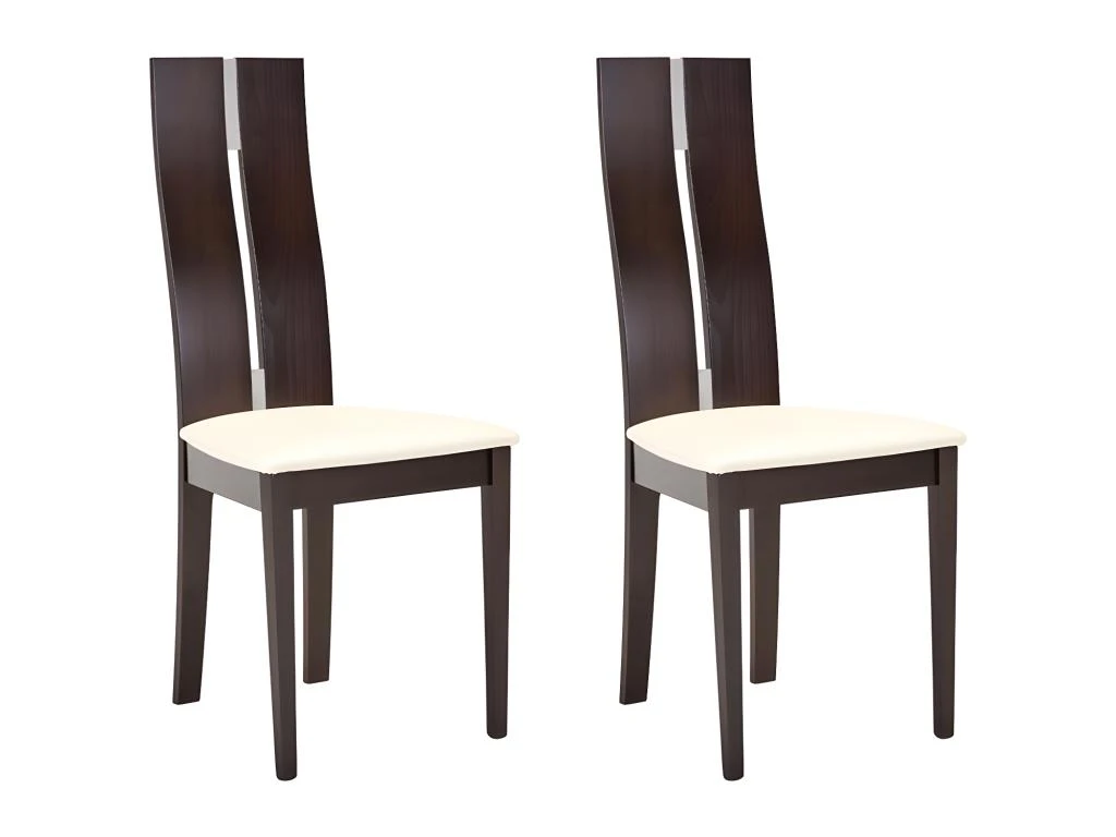 Ensemble Table CENTAURI + 4 Chaises SALENA - Hêtre - Wengé 12 Ensemble Table CENTAURI + 4 Chaises SALENA - Hêtre - Wengé – Image 10