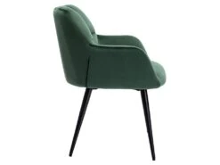 Lot De 2 Chaises Avec Accoudoirs - Velours Et Métal - Vert - PEGA De Pascal MORABITO -Mobilia Boutique ensemble table chaises 423591