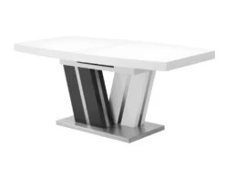 Ensemble Table NOAMI + 4 Chaises TWIZY - Blanc Et Gris -Mobilia Boutique ensemble table chaises 430783