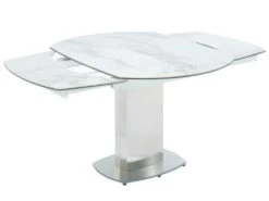 Ensemble Table TALICIA + 4 Chaises PEGA - Blanc Et Bleu -Mobilia Boutique ensemble table chaises 432179