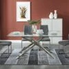 Ensemble Table GLENDA + 4 Chaises MAXINE - Transparent Et Anthracite -Mobilia Boutique ensemble table chaises 432207