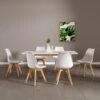 Ensemble Table Extensible 120/160cm HELGA Et 6 Chaises NORA Blanc - HAPPY GARDEN -Mobilia Boutique ensemble table et chaise 10779295