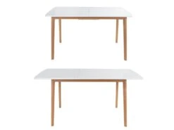 Ensemble Table Extensible 120/160cm HELGA Et 6 Chaises NORA Blanc - HAPPY GARDEN -Mobilia Boutique ensemble table et chaise 10779301