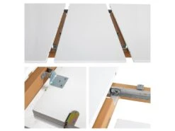 Ensemble Table Extensible 120/160cm HELGA Et 6 Chaises NORA Blanc - HAPPY GARDEN -Mobilia Boutique ensemble table et chaise 10779305