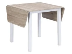 Ensemble Table + 4 Chaises En MDF Et Métal - Naturel Et Blanc - MAEWIN -Mobilia Boutique ensemble table et chaise 12307403