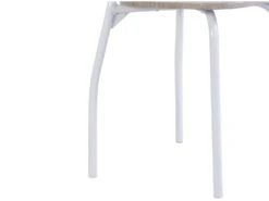Ensemble Table + 4 Chaises En MDF Et Métal - Naturel Et Blanc - MAEWIN -Mobilia Boutique ensemble table et chaise 12307407