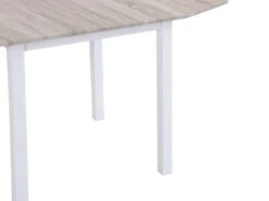 Ensemble Table + 4 Chaises En MDF Et Métal - Naturel Et Blanc - MAEWIN -Mobilia Boutique ensemble table et chaise 12307409