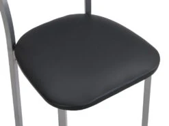 Ensemble Table + 4 Chaises - Noir Et Chromé - VILIARI 19 Ensemble Table + 4 Chaises - Noir Et Chromé - VILIARI -Mobilia Boutique ensemble table et chaise 12342073