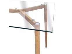 VERANA - Pack Table En Verre + 4 Chaises Gris Chiné Foncé -Mobilia Boutique ensemble table et chaise 12600033