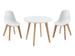 Ensemble Table Enfant LOULOUNE + 2 Chaises LILINOU - Blanc -Mobilia Boutique ensemble table et chaise 13622737
