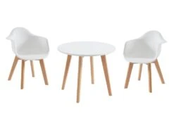 Ensemble Table Enfant LOULOUNE + 2 Chaises POUPINETTE - Blanc -Mobilia Boutique ensemble table et chaise 13622745