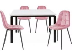 Sabine120 Cm Luna 4pk Rose -Mobilia Boutique ensemble table et chaise 21679103