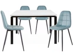 Sabine120 Cm Luna 4pk Bleu -Mobilia Boutique ensemble table et chaise 21679761