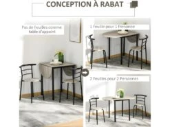 Ensemble Table Et Chaises LAURA Style Industriel -Mobilia Boutique ensemble table et chaise 21988415