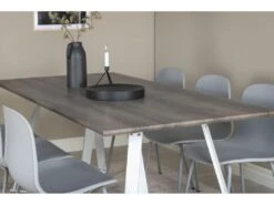 MarinaGRWH Ensemble Table, Table Gris Et 6 Arctic Chaises Gris, Gris. -Mobilia Boutique ensemble table et chaise 22189557