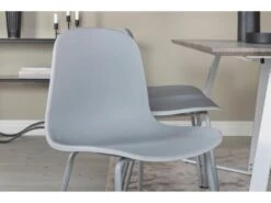 MarinaGRWH Ensemble Table, Table Gris Et 6 Arctic Chaises Gris, Gris. -Mobilia Boutique ensemble table et chaise 22189559